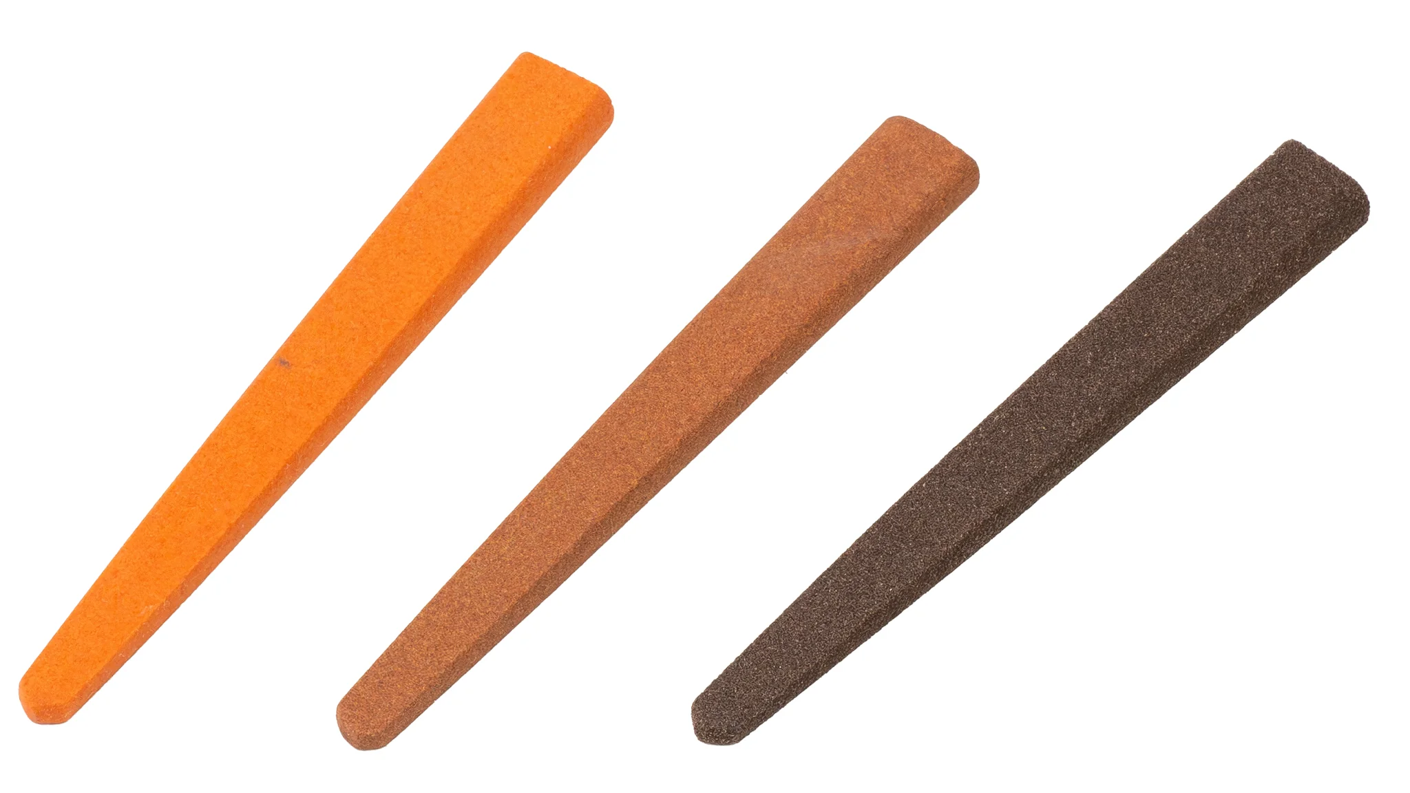 Aluminum Oxide Silversmiths' Oval Double Tapered Stone 4" x 1/2"-3/16" x 3/16" - 1/16"