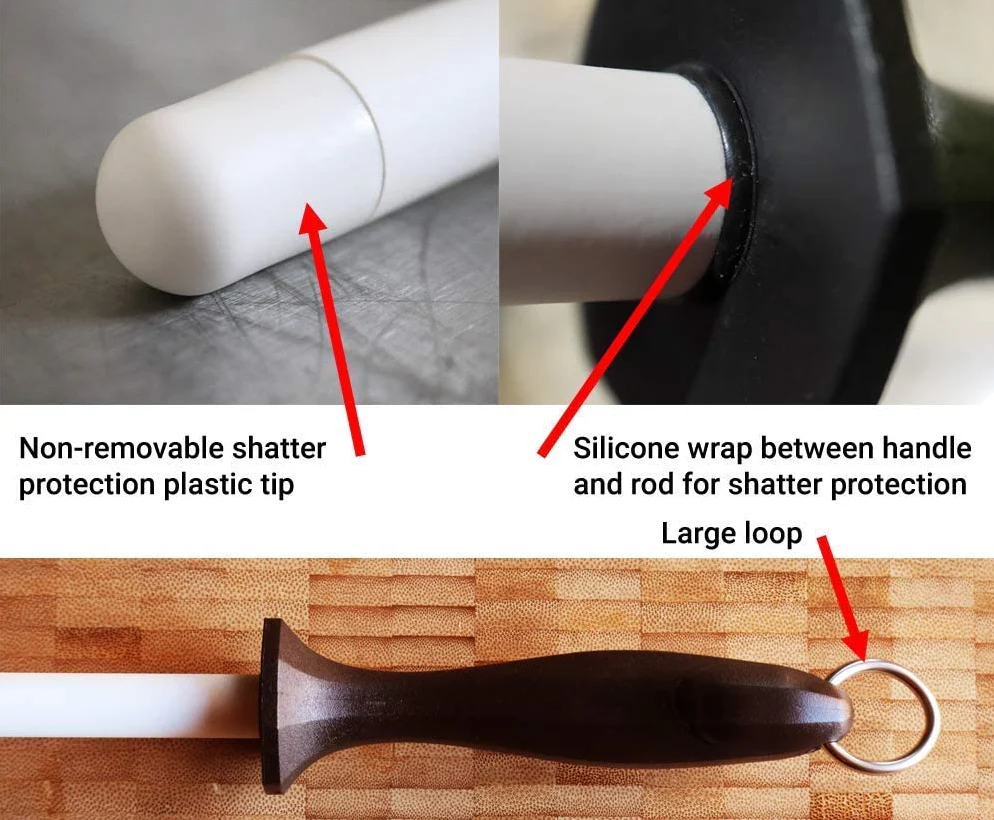 Ceramic Sharpening Rod with Angle Guides - Image 4