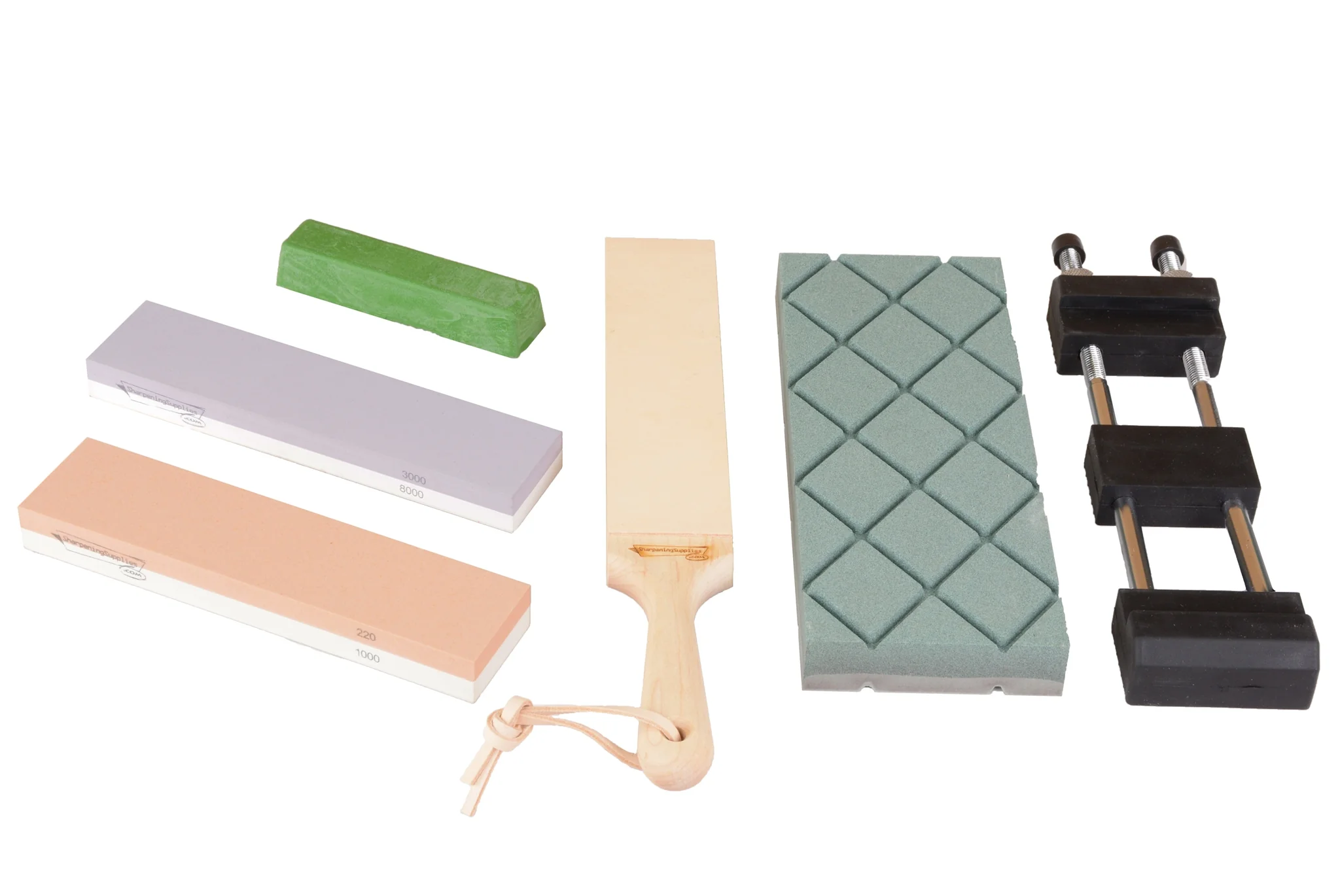 Double-Sided 8" Sharpening Supplies Water Stone Plus Kit - Image 2