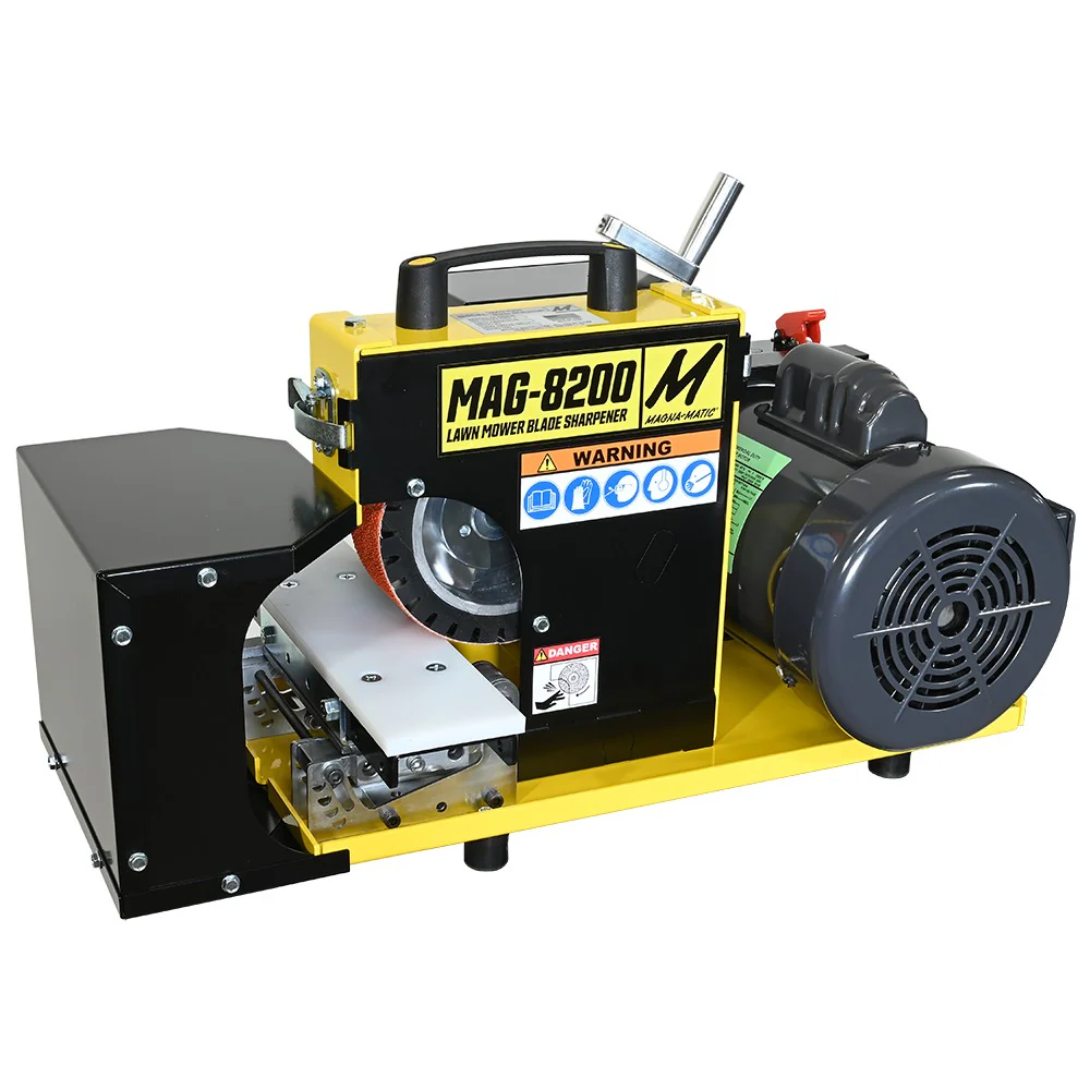 MAG-8200BM Lawn Mower Blade Sharpener, Belt Grinder, with Modular Worktable 1 HP