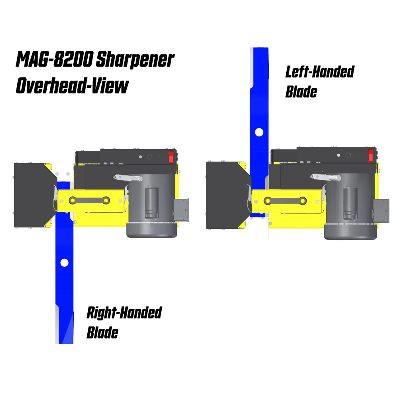 Magna-Matic MAG-8200B Lawn Mower Blade Sharpener, Belt Grinder, 1 HP - Image 2