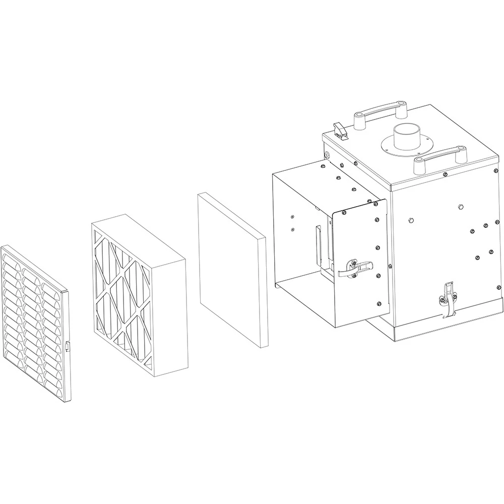 Magna-Matic 12" x 12" x 4" Pleated MERV 13 Filter for Gen 3 MAG-200 Series Dust Collector - Image 2
